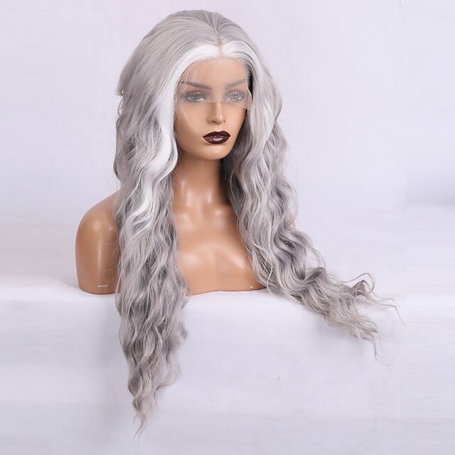 Beauty & Hair Wigs & Hair Pieces | Synthetic Lace Wig Water Wave Style 16-26 inch Mixed Color Middle Part 13*2.5 lace front Wig 