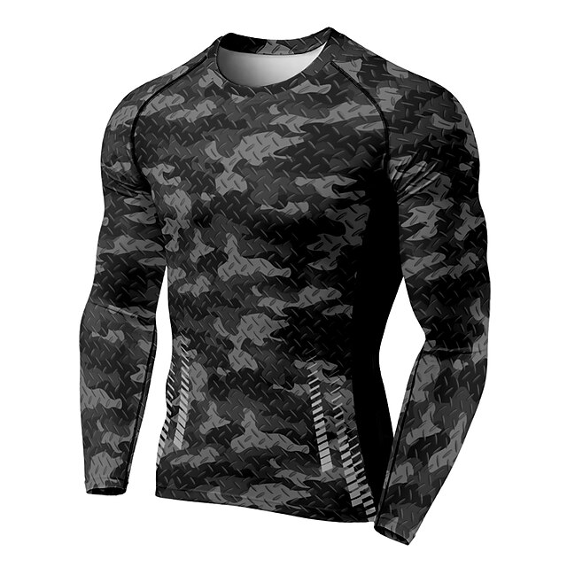 Sports & Outdoors Running, Jogging & Walking | 21Grams Mens Long Sleeve Compression Shirt Running Shirt Top Athletic Athleisure 