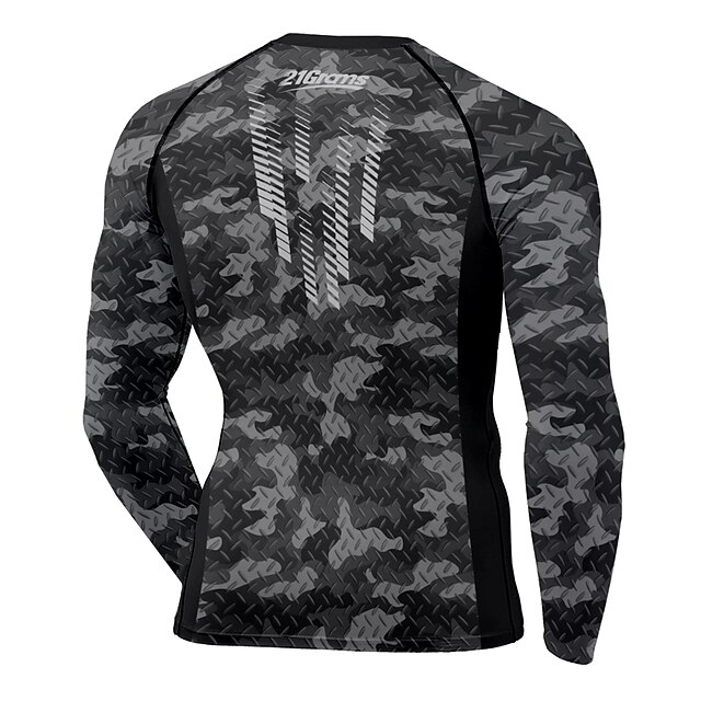 Sports & Outdoors Running, Jogging & Walking | 21Grams Mens Long Sleeve Compression Shirt Running Shirt Top Athletic Athleisure 