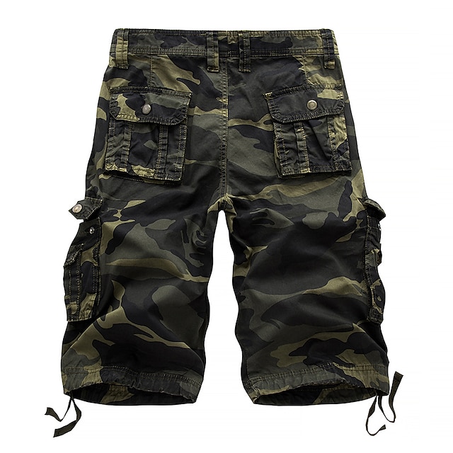 Men's Cargo Shorts Hiking Shorts Leg Drawstring Multi Pocket Multiple ...