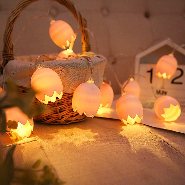  3m 20 leds ovo de páscoa rachado coelho pequeno pintinho em forma de luz de corda led luzes de fada para casa para decoração festiva de festa de jardim de páscoa