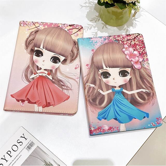 

Tablet Case Cover For Apple iPad 10.2'' 9th 8th 7th iPad Air 4th iPad mini 6th Portable Shockproof Dustproof Cartoon PU Leather