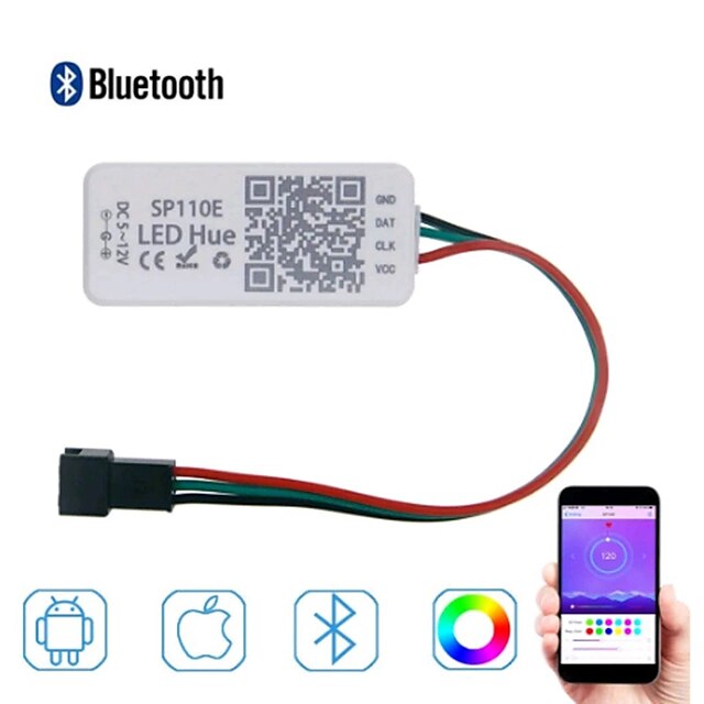 WS2811 IC Addressable Led Strip Bluetooth Music Sync Controller Pixel light 12V