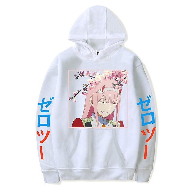 Toys & Hobbies Cosplay & Costumes | Inspired by Darling in the Franxx Zero Two 02 Hoodie Anime 100% Polyester Anime Harajuku Gra