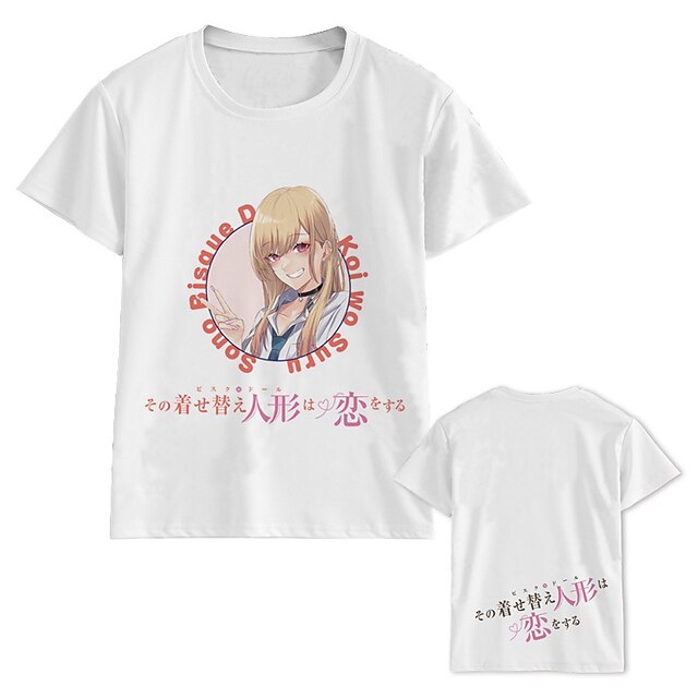  Inspiré par Mon habillage chéri Marin Kitagawa Manches Ajustées Anime 100 % Polyester Animé 3D Harajuku Art graphique Tee-shirt Pour Homme / Femme / Couple
