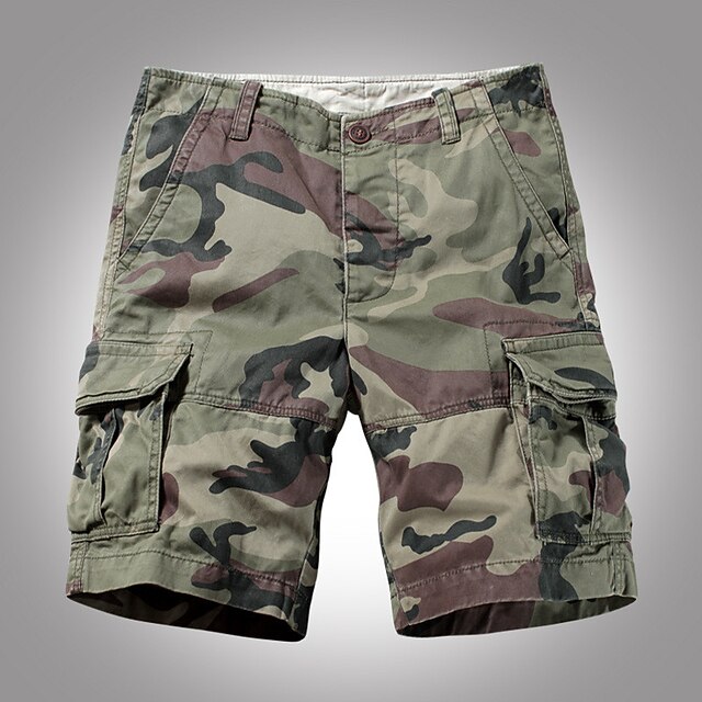 Per uomo Streetwear Pantaloncini modello cargo Pantaloncini Pantaloncini  modello cargo Tasche multiple Stampa Breve Pantaloni Giornaliero Per uscire  Media elasticità Mimetico Traspirante Leggero Vita del 8985281 2022 a €73.19