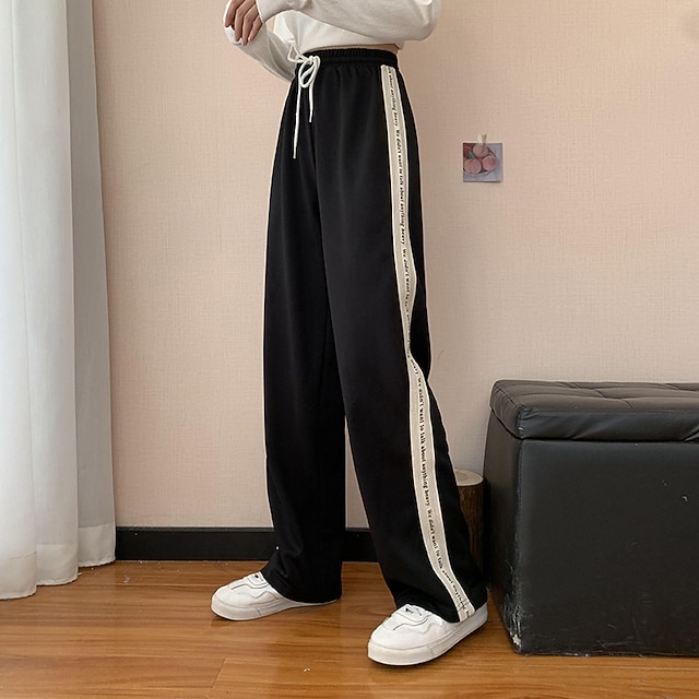 pantaloni della tuta da donna mezza stampa pantaloni larghi da salotto a  vita alta con fondo cinch pantaloni da yoga da corsa atletici del 8953773  2022 a $16.19