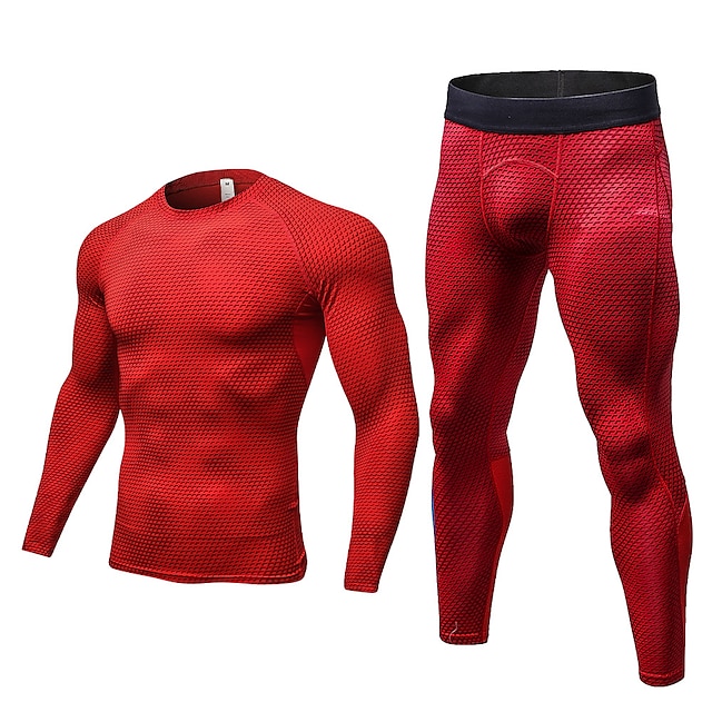 Sports & Outdoors Running, Jogging & Walking | YUERLIAN Mens 2 Piece Activewear Set Workout Outfits Athletic 2pcs Long Sleeve Sp