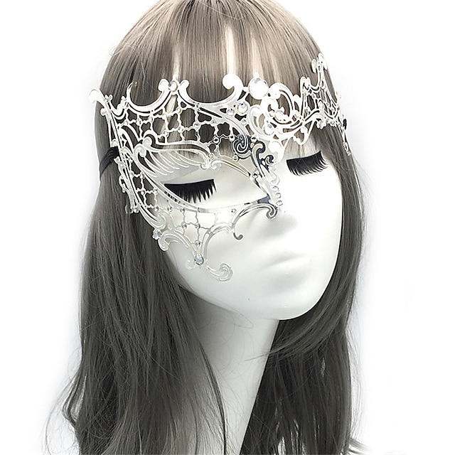  カーニバルマスクデザインの凝った服パーティーパーティーレディースセクシーマスク12コンステレーションレースメタルマスクダイヤモンドをちりばめた鉄の蝶のマスク