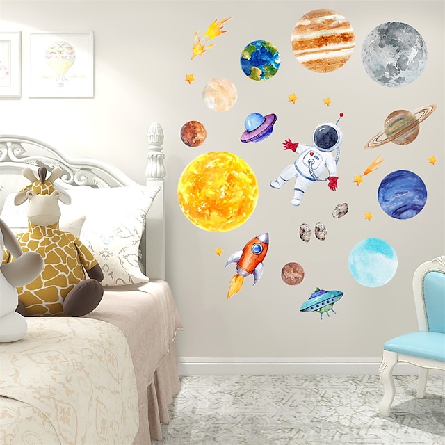 Home & Garden Home Decor | Stars Cartoon Wall Stickers Bedroom Kids Room & Kindergarten Removable PVC Home Decoration Wall Decal