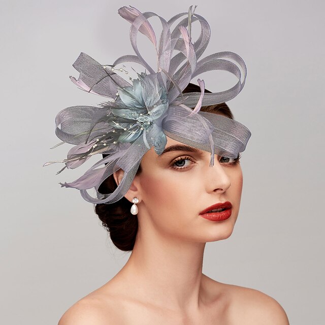 Elegant Tulle Fascinators with Feathers main image 0