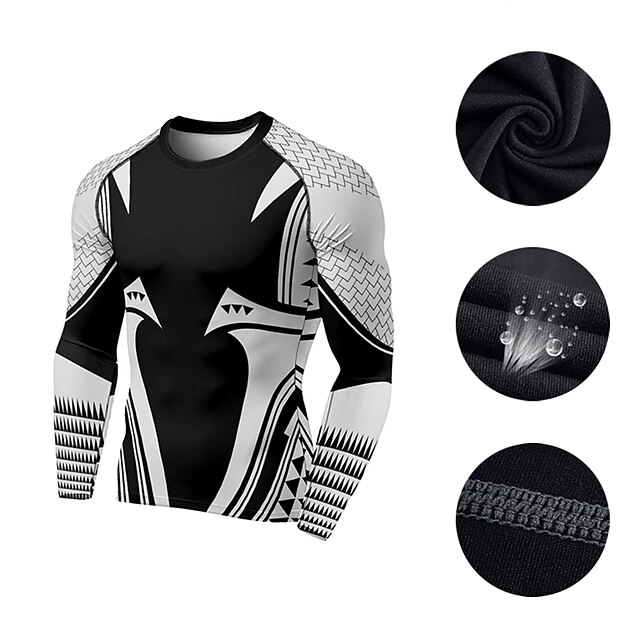 Sports & Outdoors Running, Jogging & Walking | 21Grams® Mens 2 Piece Activewear Set Compression Suit Athletic Athleisure 2pcs Wi