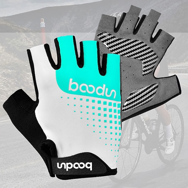 

BOODUN Bike Gloves / Cycling Gloves Breathable Quick Dry Wearable Skidproof Fingerless Gloves Sports Gloves Lycra Silicone Gel Black Red Blue for Adults' Outdoor Exercise Cycling / Bike