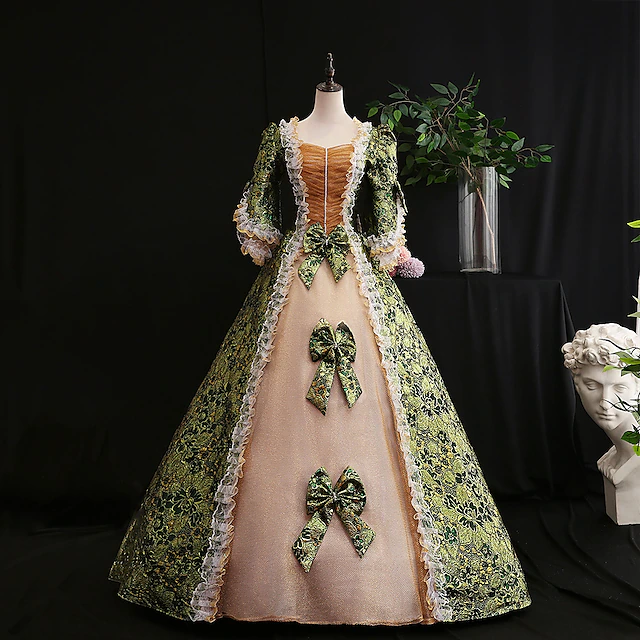 Rococo Victorian Renaissance Floor Length Dress Party Costume ...