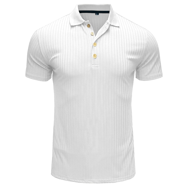 

Men's T shirt Solid Colored Square Neck Daily Button-Down Short Sleeve Tops Simple Muscle Breathable White Black Army Green