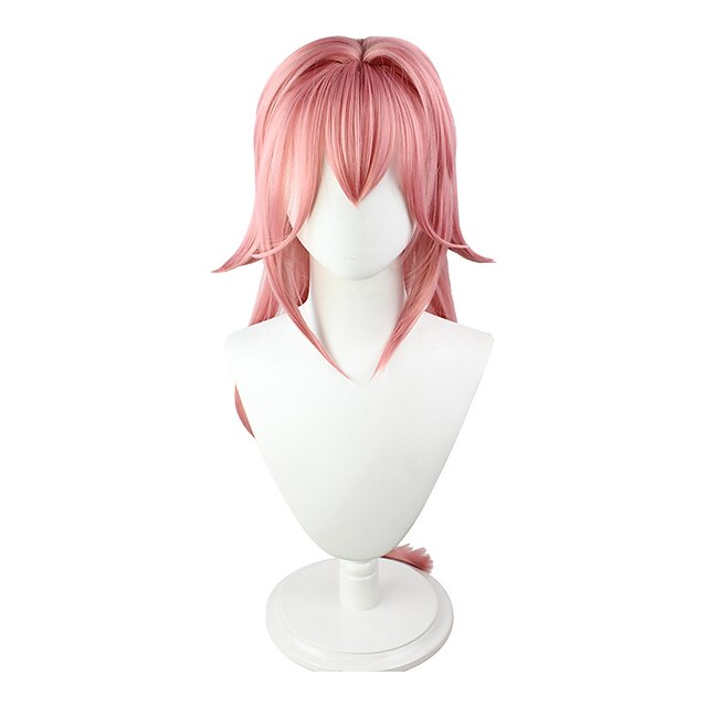  cosplay unissex japonês cosplay s rosado cor sólida / peruca