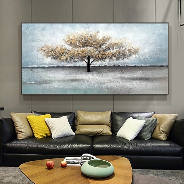 Home & Garden Wall Art | Mintura Handmade Oil Painting On Canvas Wall Art Decoration Modern Abstract Tree Picture For Home Decor