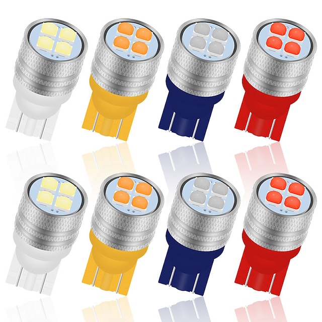 10Pcs T10 2SMD LED Car License Plate Light Ceiling Light Reverse Marker Bulbs 