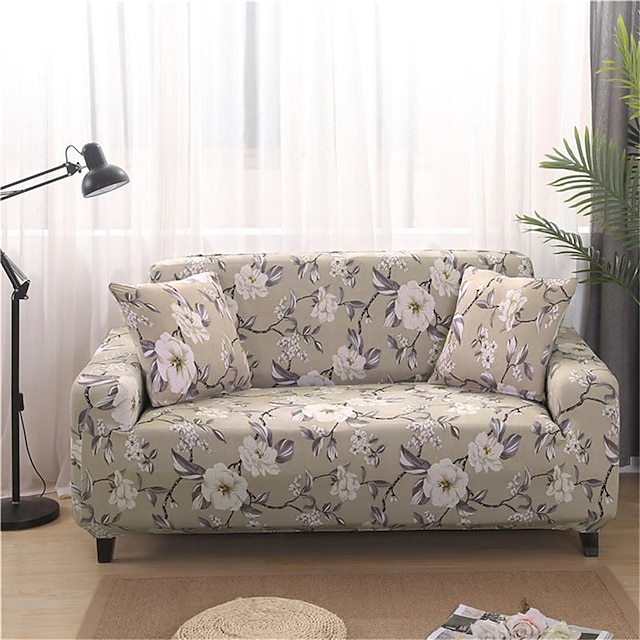  Stretch Sofa Cover Slipcover Elastic Sectional Couch Armchair Loveseat 4 Or 3 Seater L Shape Soft Durable Washable