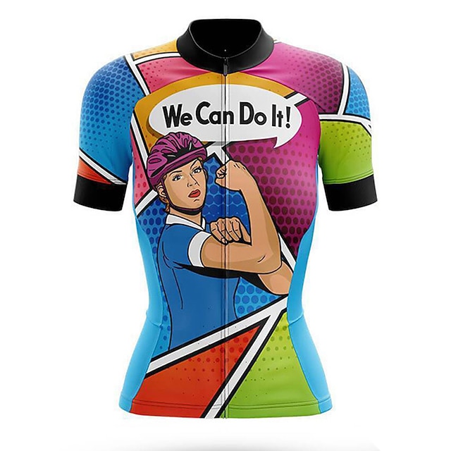 

21Grams Women's Short Sleeve Cycling Jersey Summer Spandex RedBlue Polka Dot Color Block Bike Top Mountain Bike MTB Road Bike Cycling Quick Dry Moisture Wicking Sports Clothing Apparel / Stretchy