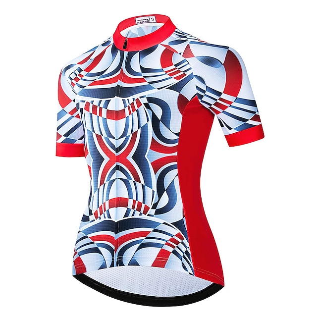 

21Grams Women's Short Sleeve Cycling Jersey Summer Spandex Red Bike Top Mountain Bike MTB Road Bike Cycling Quick Dry Moisture Wicking Sports Clothing Apparel / Stretchy / Athleisure