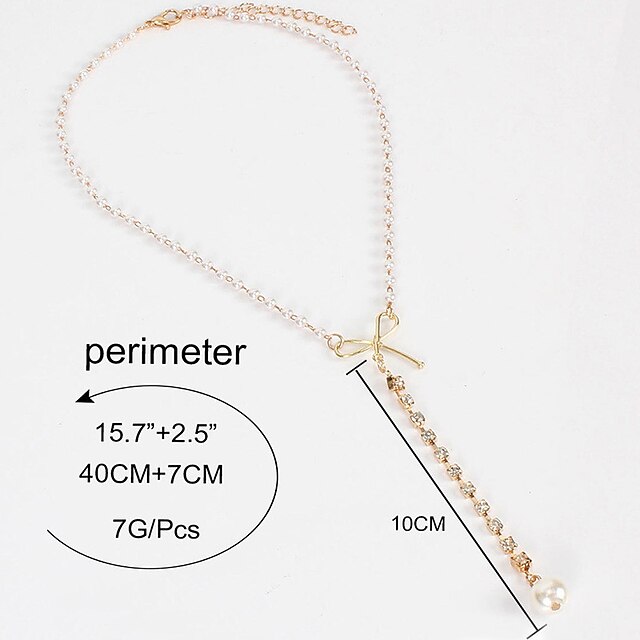 Shoes & Bags Fashion Accessories | Choker Necklace Necklace Womens Classic Imitation Pearl Bowknot Artistic Romantic Modern Cute