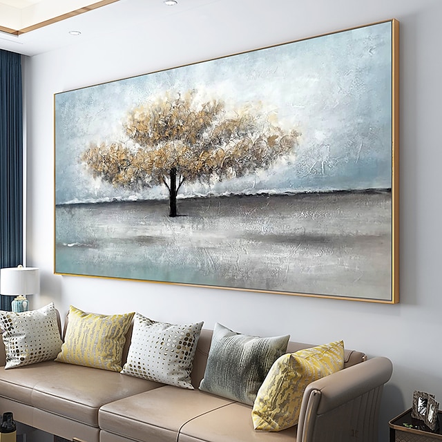 Home & Garden Wall Art | Mintura Handmade Oil Painting On Canvas Wall Art Decoration Modern Abstract Tree Picture For Home Decor