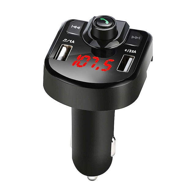  2*USB3.0 Car Charger 3.1A For Phone Bluetooth Wireless FM Transmitter MP3 Player Dual USB Charger TF Card Music HandFree Car Kit