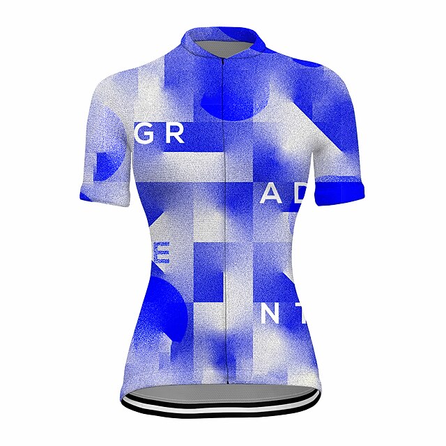 

21Grams Women's Short Sleeve Cycling Jersey Summer Spandex Blue Bike Top Mountain Bike MTB Road Bike Cycling Quick Dry Moisture Wicking Sports Clothing Apparel / Stretchy / Athleisure