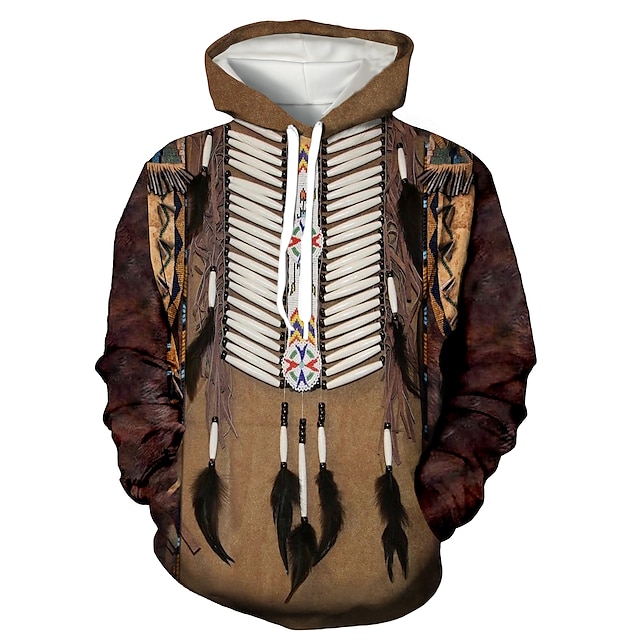 Toys & Hobbies Cosplay & Costumes | Inspired by American Indian American Indian Cosplay Costume Hoodie Terylene 3D Printing Hara