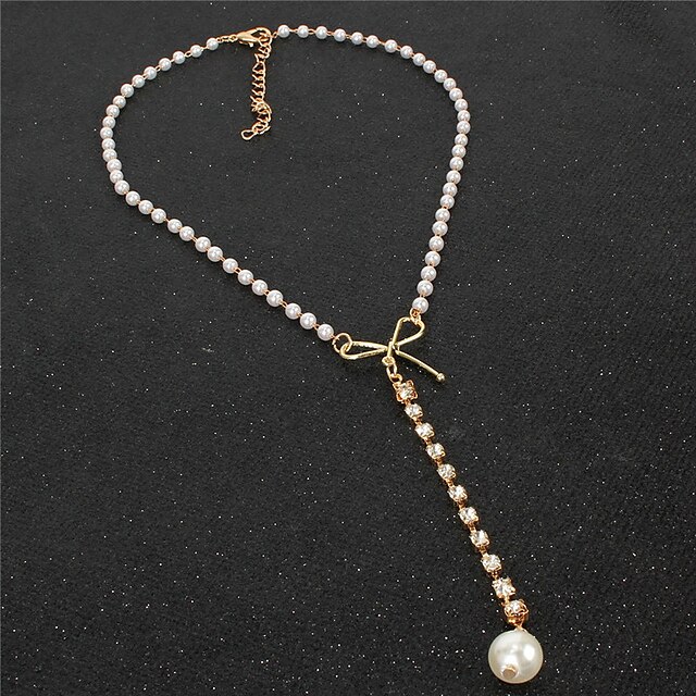 Shoes & Bags Fashion Accessories | Choker Necklace Necklace Womens Classic Imitation Pearl Bowknot Artistic Romantic Modern Cute