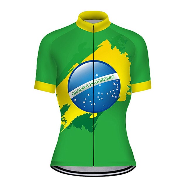 

21Grams Women's Short Sleeve Cycling Jersey Summer Spandex Green Bike Top Mountain Bike MTB Road Bike Cycling Quick Dry Moisture Wicking Sports Clothing Apparel / Stretchy / Athleisure