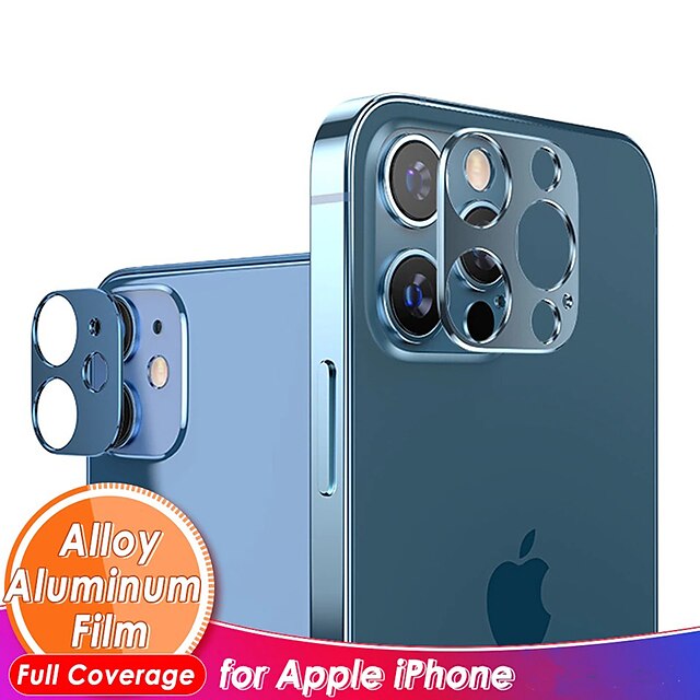  [2PCS]Colorful Metal Camera Lens Protective Film For iPhone 13 12 Pro Max mini 11 Pro Max Aluminum alloy High Definition