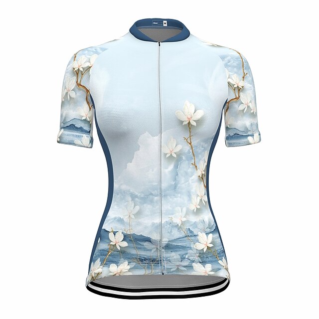 Sports & Outdoors Cycling | 21Grams Womens Short Sleeve Cycling Jersey Bike Top with 3 Rear Pockets Mountain Bike MTB Road Bike 