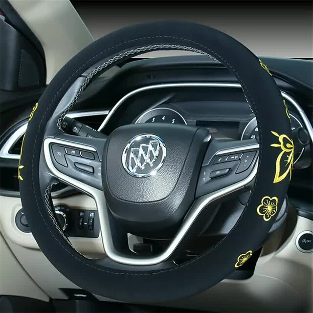 Consumer Electronics Automotive | Steering Wheel Cover Style Flannelette Embroidery Universal Car Steering Wheel Protector Anti-