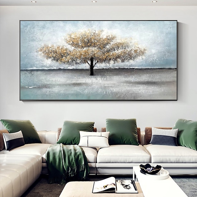 Home & Garden Wall Art | Mintura Handmade Oil Painting On Canvas Wall Art Decoration Modern Abstract Tree Picture For Home Decor