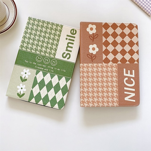 

Tablet Case Cover For Apple iPad 10.2'' 9th 8th 7th iPad Air 4th iPad mini 6th Portable Shockproof Dustproof Geometric Pattern PU Leather