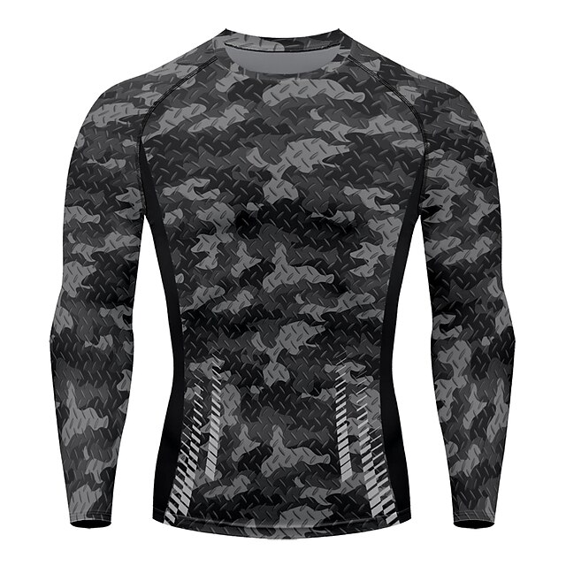 Sports & Outdoors Running, Jogging & Walking | 21Grams Mens Long Sleeve Compression Shirt Running Shirt Top Athletic Athleisure 