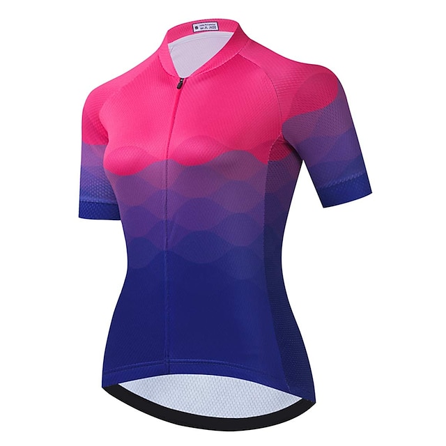 Sports & Outdoors Cycling | 21Grams Womens Short Sleeve Cycling Jersey Bike Top with 3 Rear Pockets Mountain Bike MTB Road Bike 