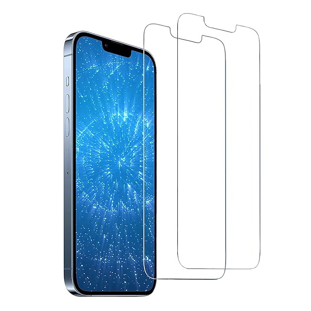  2 sts telefon Skärmskydd Till Apple iPhone 13 Pro Max 12 Mini 11 Displayskydd framsida Härdat Glas 9 H-hårdhet Ultratunnt Anti-fingeravtryck Mobiltelefonstillbehör
