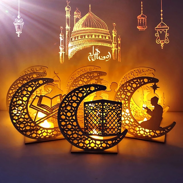 Eid Mubarak Ramadan Multicolour LED Fairy String Light Moon Islam Muslim Decor