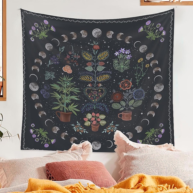  Floral mur tapisserie art décor couverture rideau pique-nique nappe suspendu maison chambre salon dortoir décoration