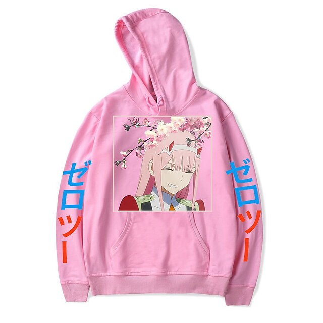 Toys & Hobbies Cosplay & Costumes | Inspired by Darling in the Franxx Zero Two 02 Hoodie Anime 100% Polyester Anime Harajuku Gra