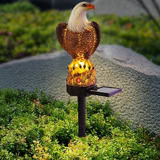  Outdoor LED Eagle Garden Lights Waterproof Animal Night Lights Path Lawn Light Courtyard LED Landscape Lamp for Garden Patio Lawn Aisle Decoration