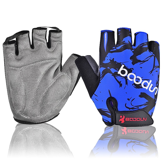 

BOODUN Bike Gloves / Cycling Gloves Windproof Breathable Quick Dry Wearable Fingerless Gloves Sports Gloves Lycra Silicone Gel Green Red Blue for Adults' Outdoor Exercise Cycling / Bike