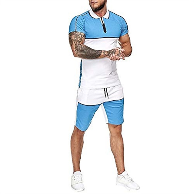 Mens Summer Sports Outfits 2 Piece Tracksuit Leisure Sleeveless T Shirts and 3D Printed Shorts Sets Outdoor Sport Suits