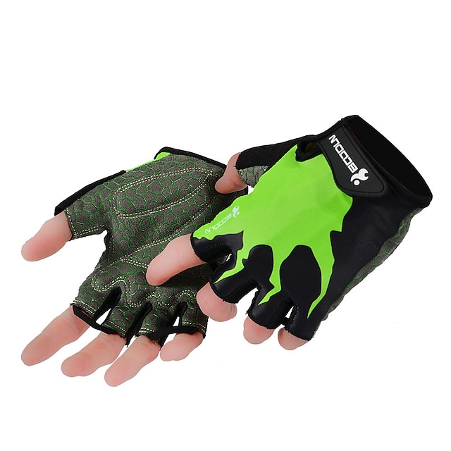  BOODUN Bike Gloves Cycling Gloves Fingerless Gloves Windproof Warm Breathable Quick Dry Sports Gloves Mountain Bike MTB Outdoor Exercise Cycling / Bike Lycra Green Blue Rose Red for Adults'