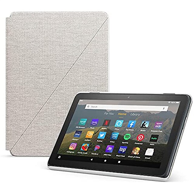 

Case for Amazon Fire HD 8 Cover compatible with 10th generation tablet For 2021 2020 Shockproof Magnetic Solid Colored Carbon Fiber
