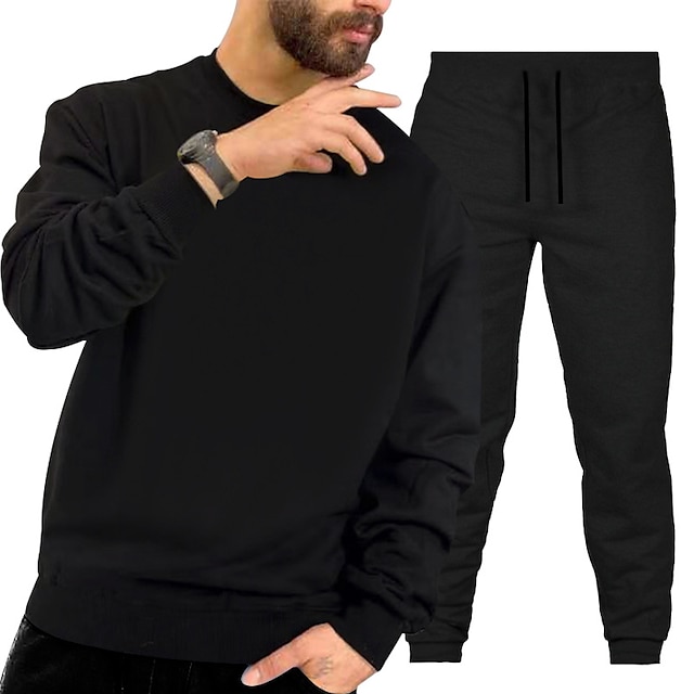 Sports & Outdoors Running, Jogging & Walking | Mens 2 Piece Quarter Zip Tracksuit Sweatsuit Casual Athleisure Winter Long Sleeve