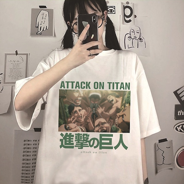 Shingeki no Kyojin Attack on Titan Cosplay Anime Manga T-Shirt Kostüme Polyester 